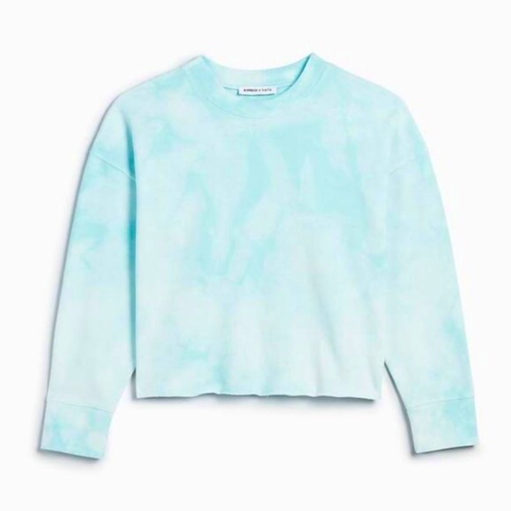 Express x Karla Tie Dye Cropped Crewneck Sweatshirt